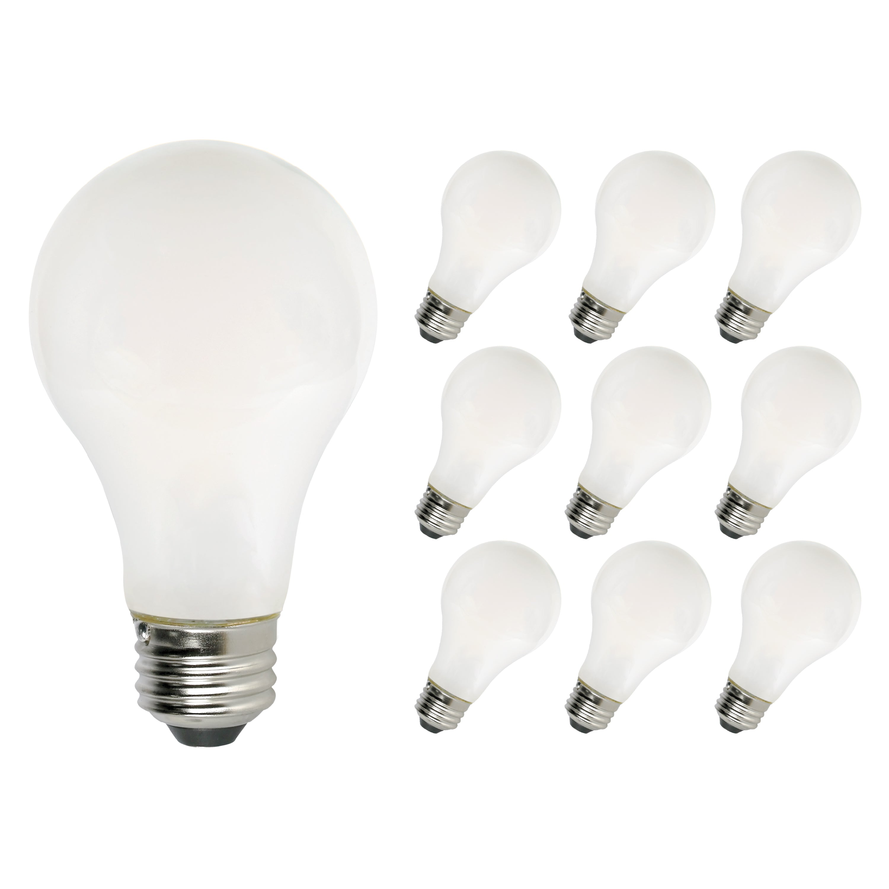 CLEANLIFE® 120VAC A19 White Glass LED Light Bulb 11W (75W Equivalent) Dimmable