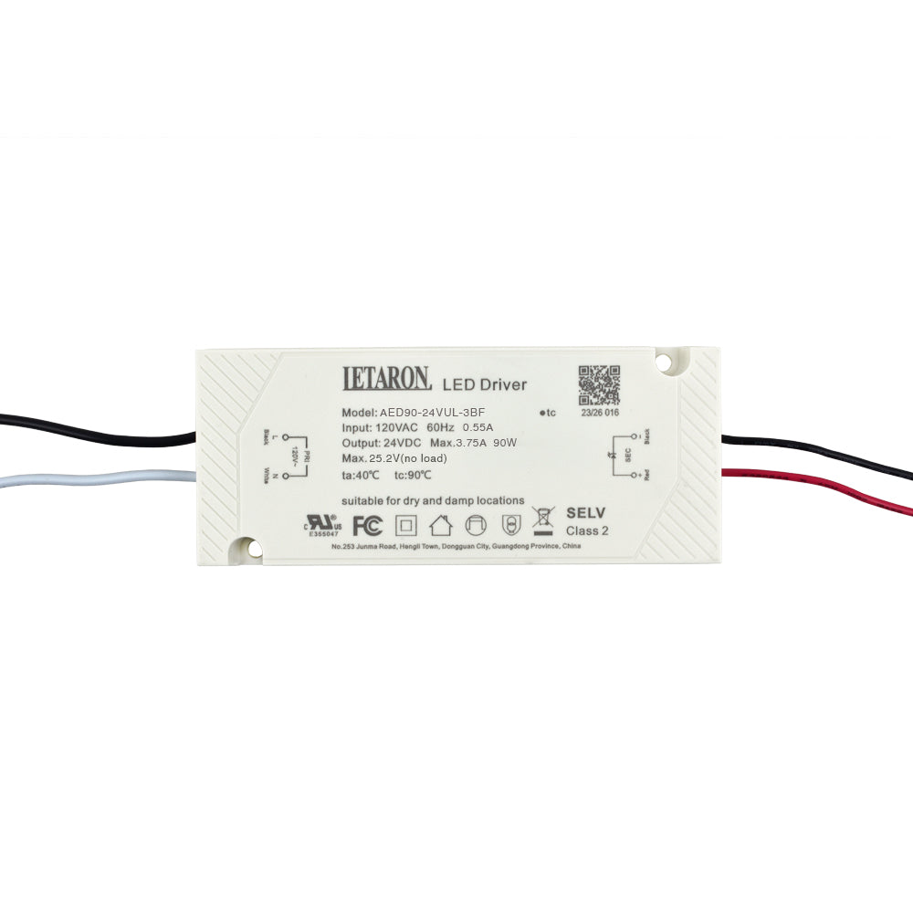 LETARON® AED90-24VUL LED Driver 24VDC 90W