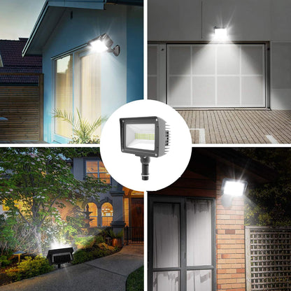 led flood light being used in multiple areas around a house