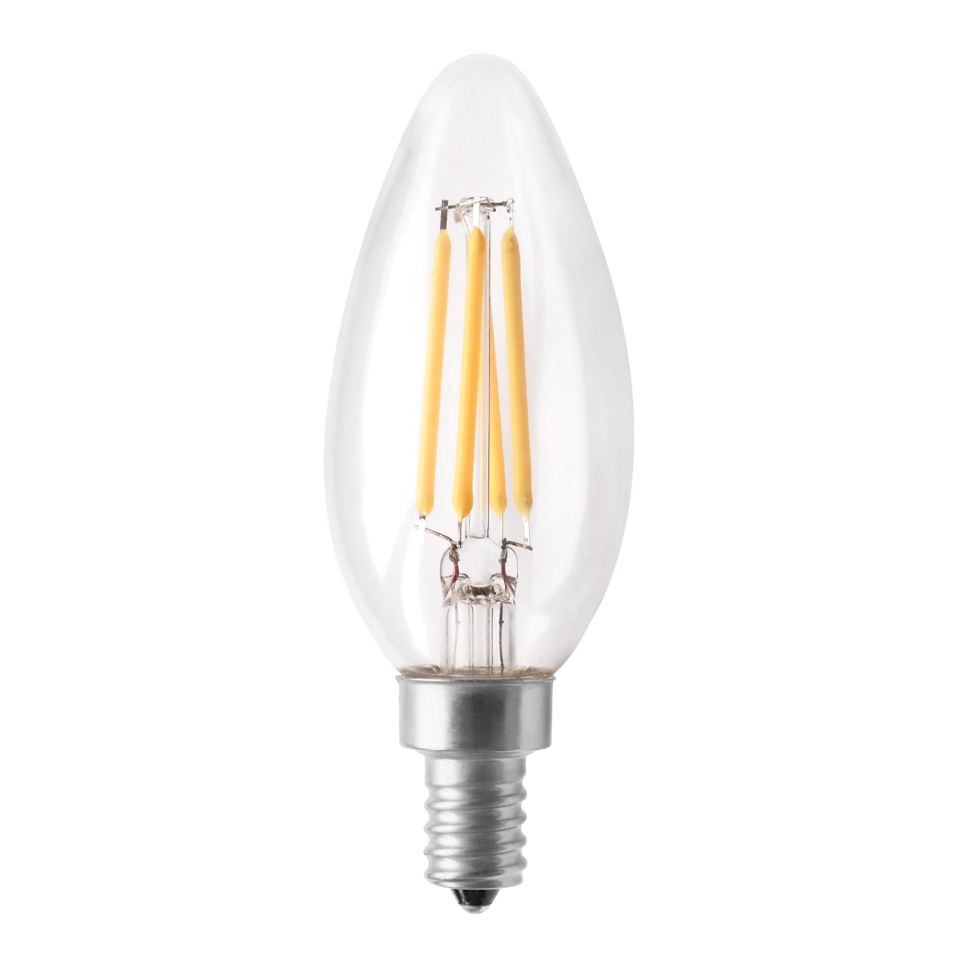 CLEANLIFE® 120VAC B11 Glass LED Light Bulb 5.5W (60W Equivalent) Dimmable