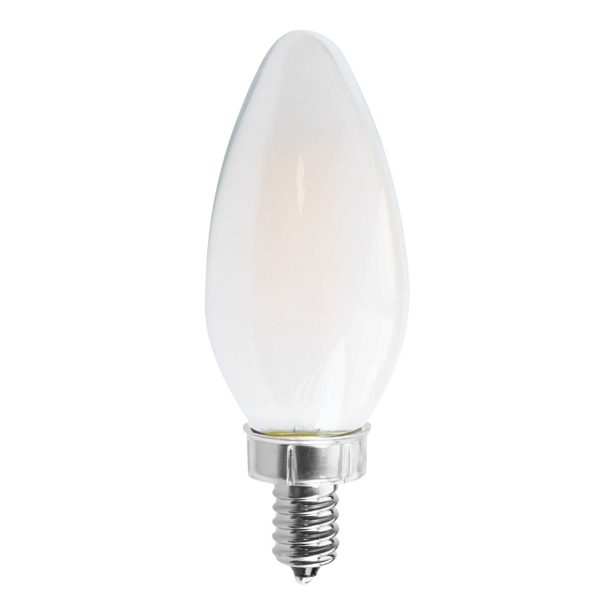 CLEANLIFE® 120VAC B11 White Glass LED Light Bulb 4.5W (40W Equivalent) Dimmable