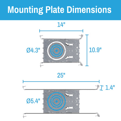 CLEANLIFE® 120VAC 4" Recessed LED Canless Downlight