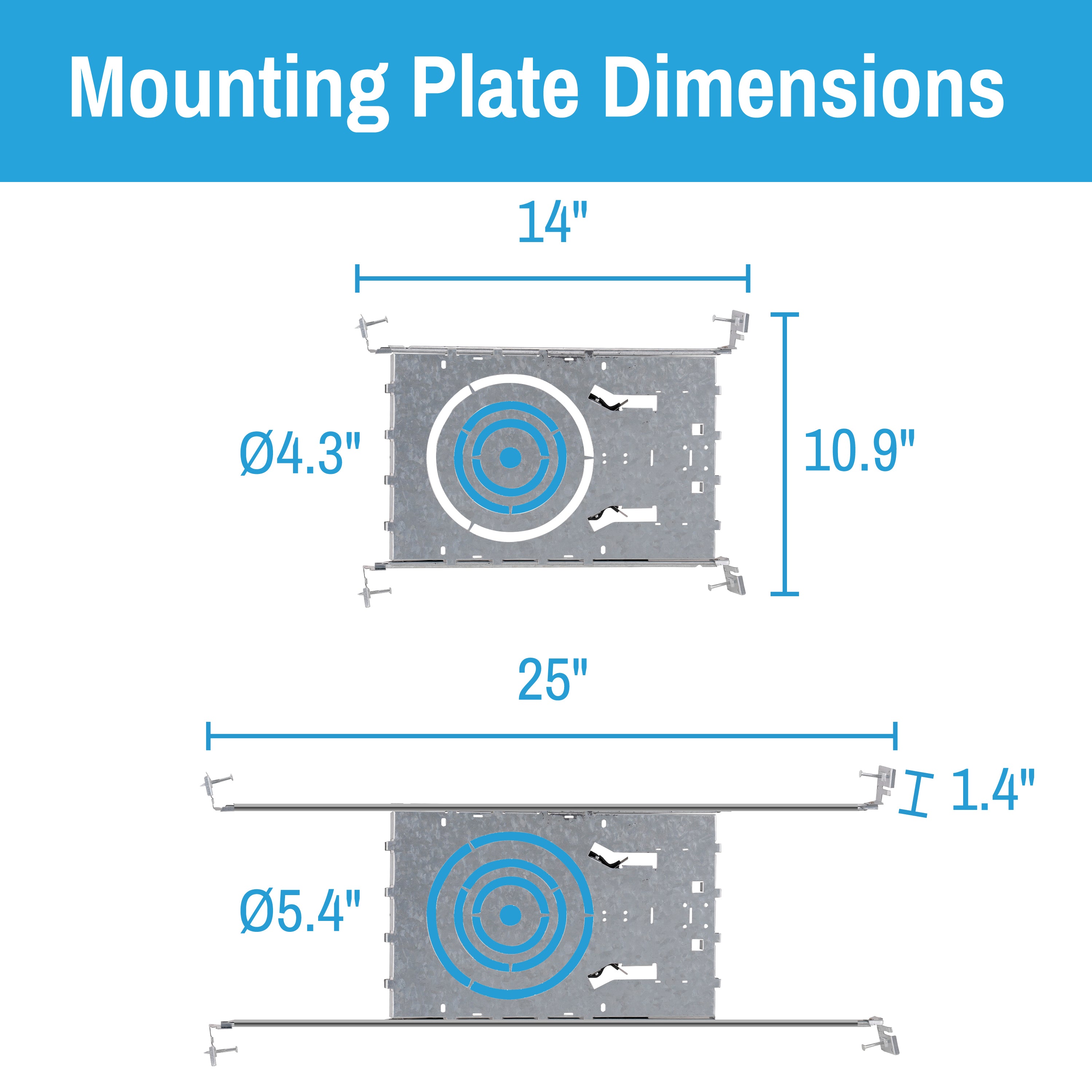 CLEANLIFE® 120VAC 4" Recessed LED Canless Downlight
