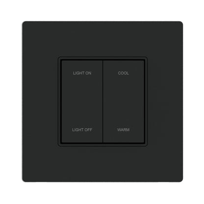 CLEANLIFE® Smart Dual-Rocker CCT Tunable Control Switch (Built-In Wall Plate)
