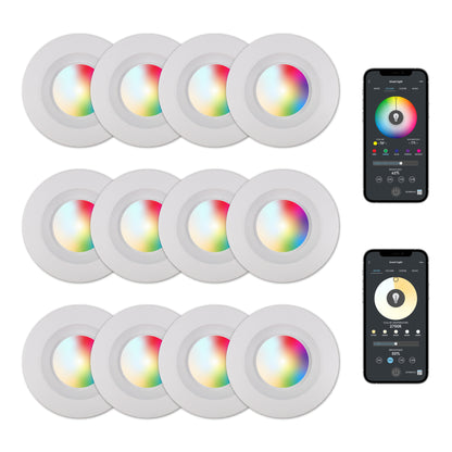 CLEANLIFE® 5/6" 120VAC Smart LED Retrofit Downlight - RGB+Tunable White, WiFi + Bluetooth