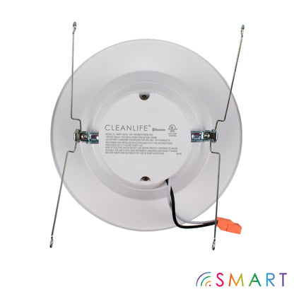 CLEANLIFE® 5/6" 120VAC Smart LED Retrofit Downlight - RGB+Tunable White, WiFi + Bluetooth