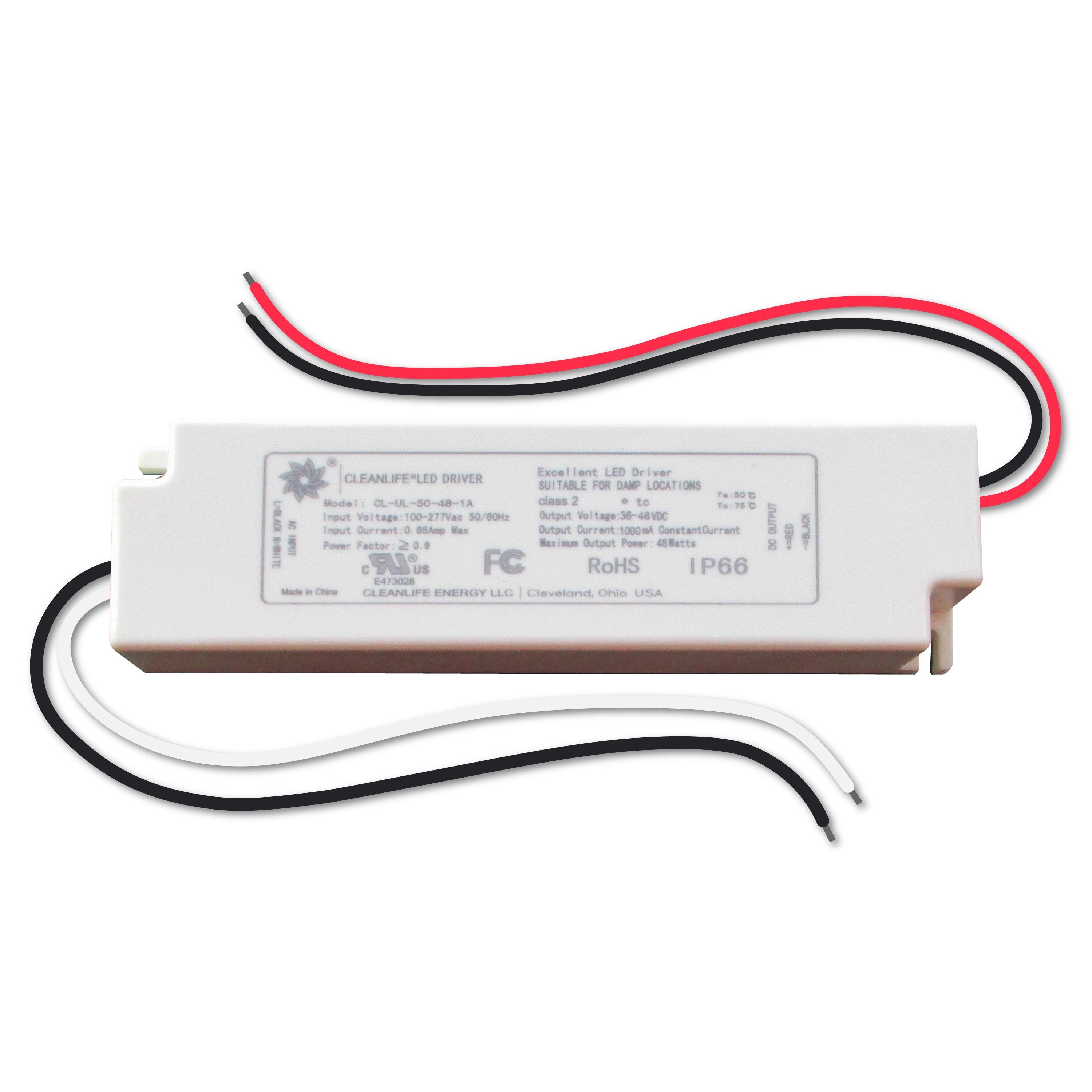 CLEANLIFE® CL-UL-50-48-1A 1000mA 48W LED Driver