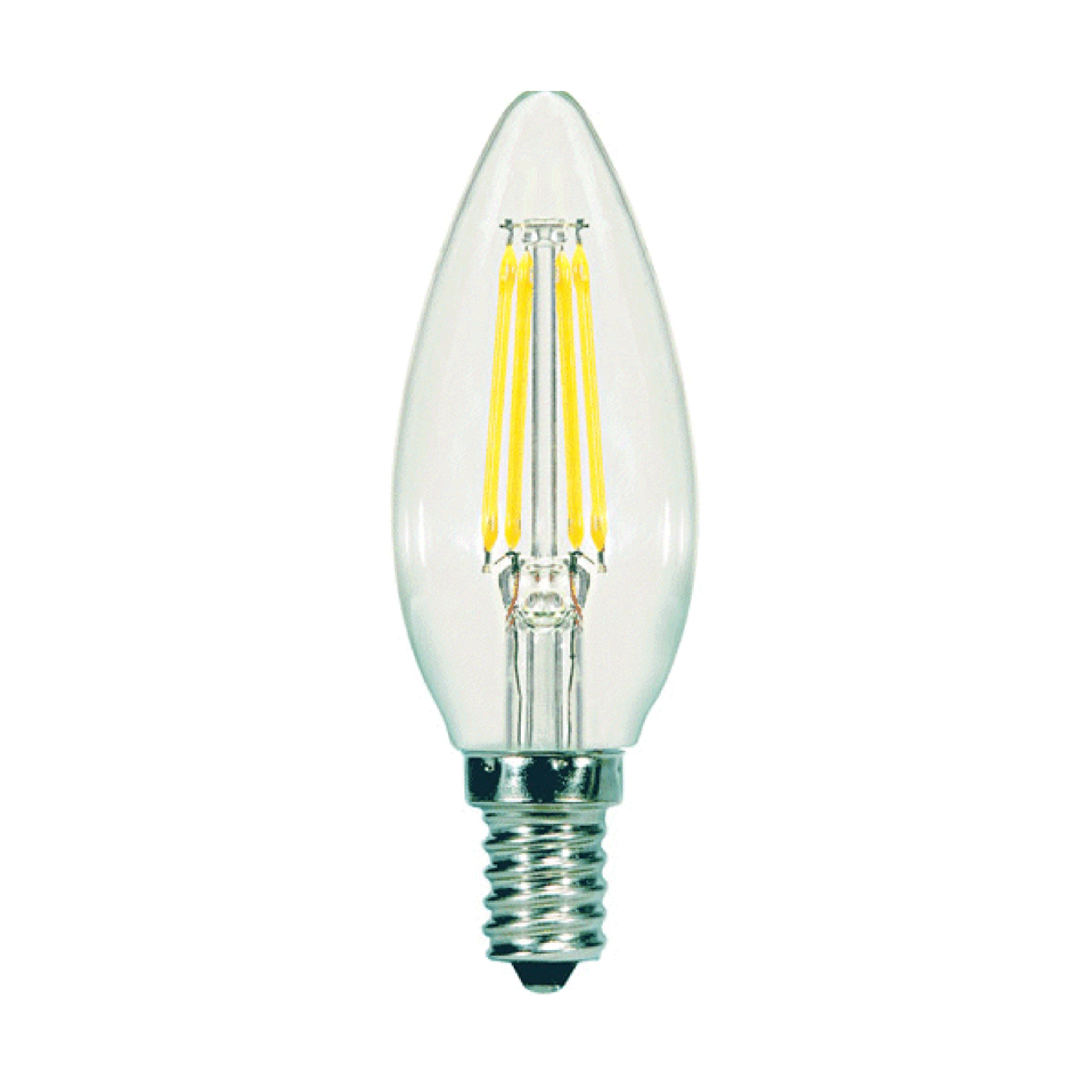 ATX LED® 48VDC B11 Candelabra LED Light Bulb 3W (30W Equivalent) Dimmable