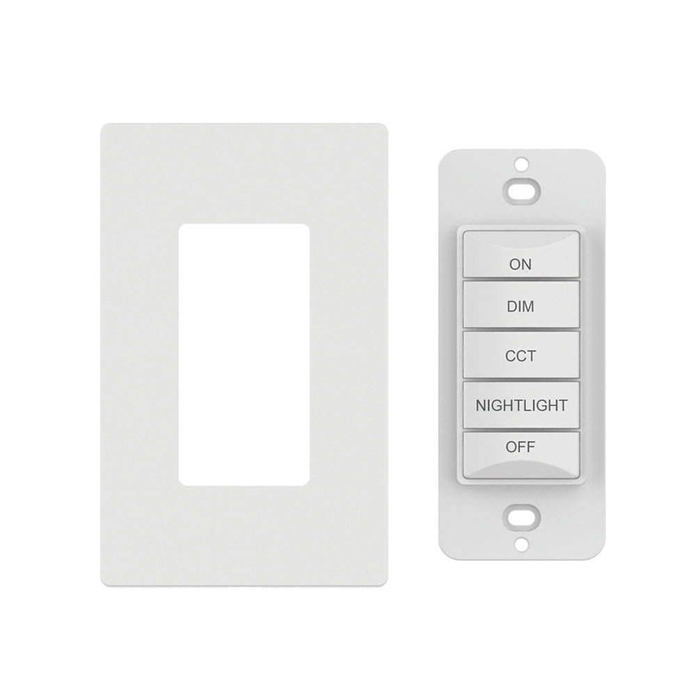 CLEANLIFE® Smart 5-Button Kinetic CCT Tunable + Nightlight Control Switch (Wall Plate Included)