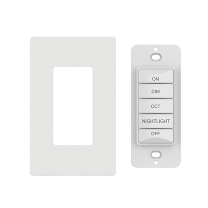 CLEANLIFE® Smart 5-Button Kinetic CCT Tunable + Nightlight Control Switch (Wall Plate Included)