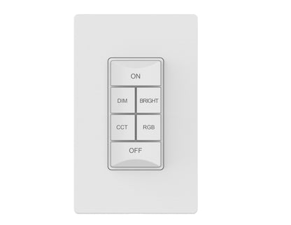 CLEANLIFE® Smart 6-Button Kinetic RGB + CCT Tunable Control Switch (Wall Plate Included)