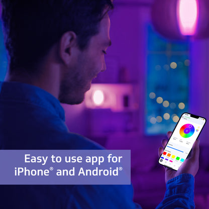 TrueColor® 5V USB-Powered Smart LED Light Strips - RGB+3000K or Tunable White, Bluetooth Control