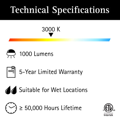 technical specifications of black led wall sconce