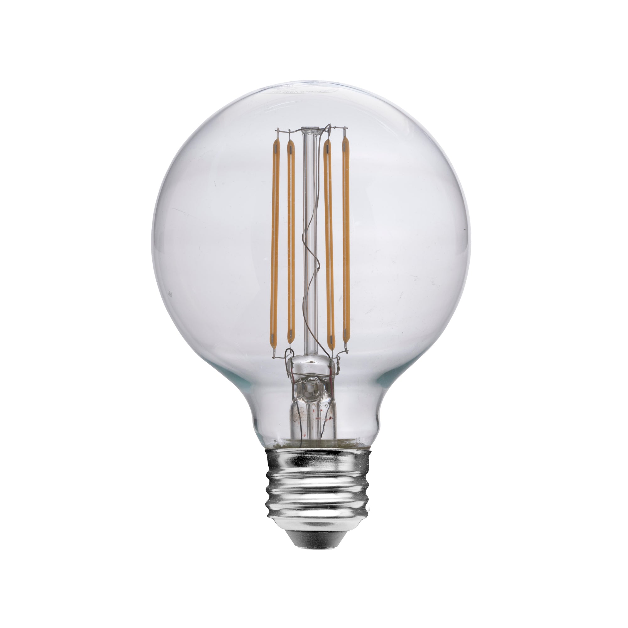 UltraLux® 120VAC G25 Clear Glass LED Light Bulb 5W (40W Equivalent) Dimmable