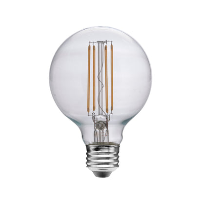 UltraLux® 120VAC G25 Clear Glass LED Light Bulb 5W (40W Equivalent) Dimmable