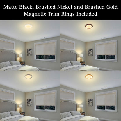 ULTRALUX® 120VAC 12" Edgelit Round Panel with Magnetic Trims