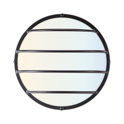120VAC ULTRALUX® 9" Utility LED Outdoor Round Bulkhead Light - CCT Switchable (3000K/4000K/5000K)