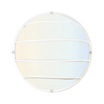 120VAC ULTRALUX® 9" Utility LED Outdoor Round Bulkhead Light - CCT Switchable (3000K/4000K/5000K)