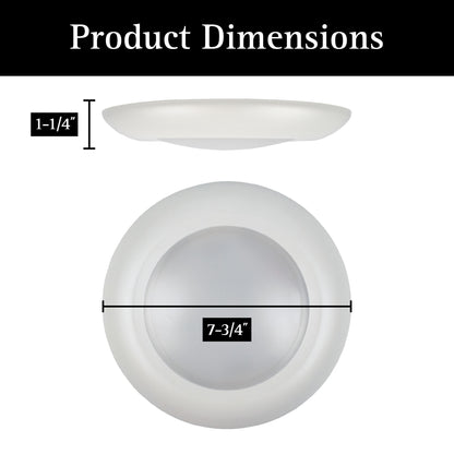 ULTRALUX® 120VAC 8" Utility LED Slim Flush Mount
