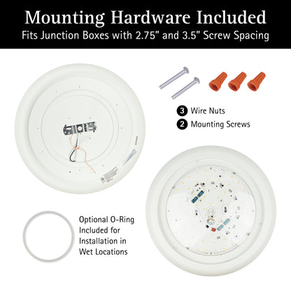 ULTRALUX® 120VAC 16" Utility LED Slim Flush Mount