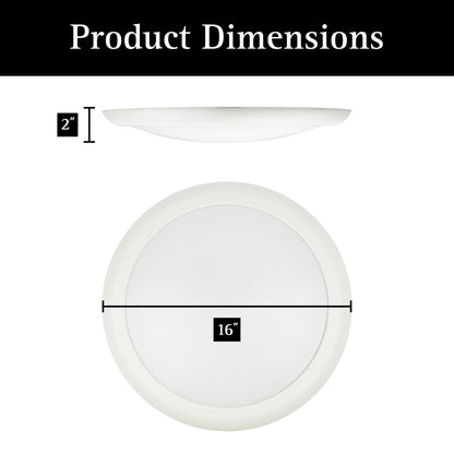 ULTRALUX® 120VAC 16" Utility LED Slim Flush Mount