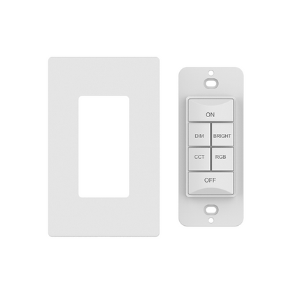 CLEANLIFE® Smart 6-Button Kinetic RGB + CCT Tunable Control Switch (Wall Plate Included)