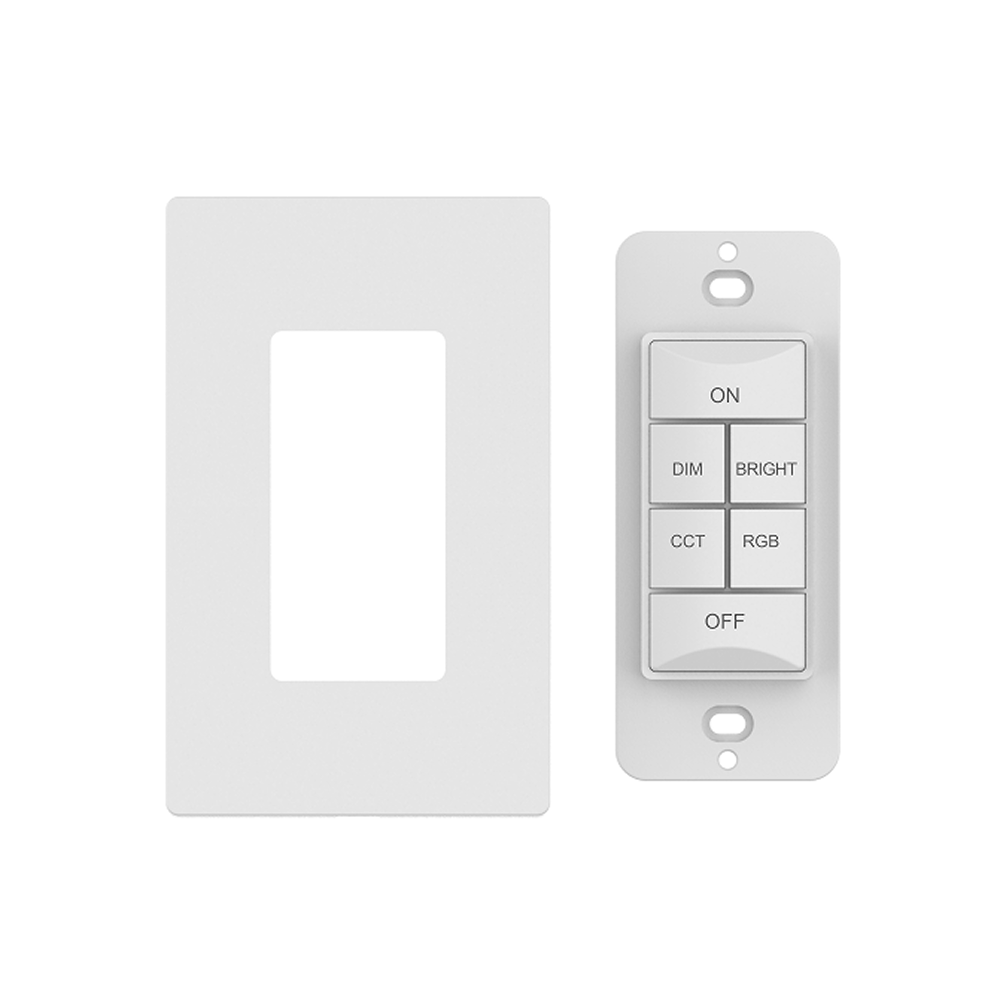 CLEANLIFE® Smart 6-Button Kinetic RGB + CCT Tunable Control Switch (Wall Plate Included)